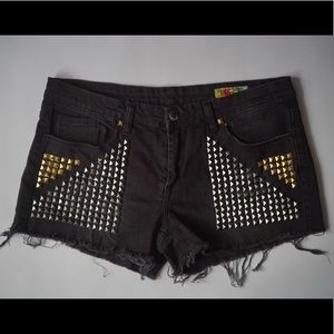 BLANK Denim Studded Jean Shorts